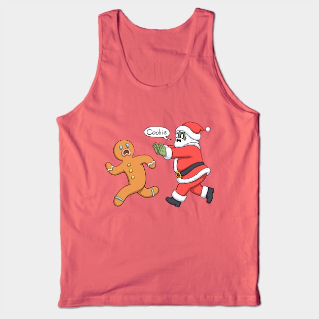 zombie santa and gingerbread man Tank Top by comicada